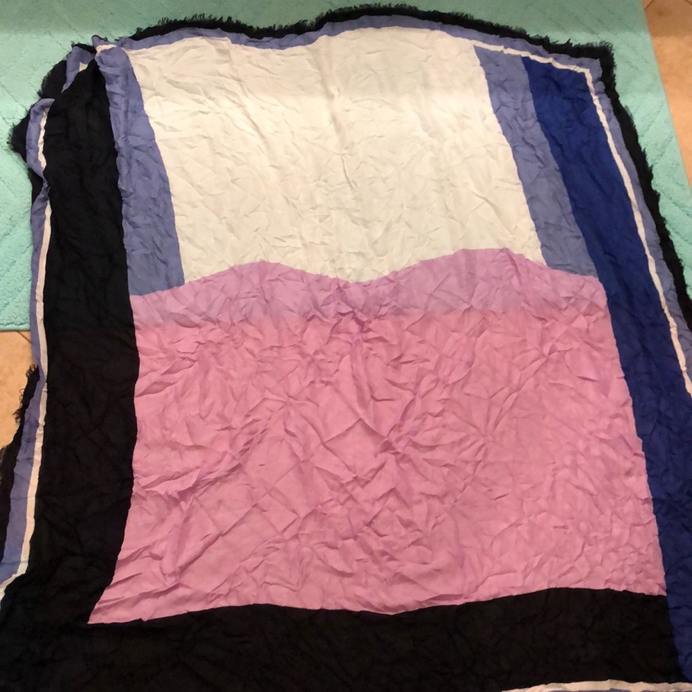 Loft color block square scarf shawl - Picture 1 of 3